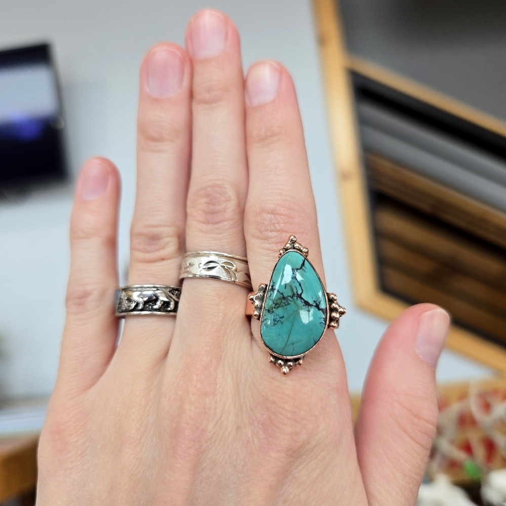 Turquoise Copper Ring 414